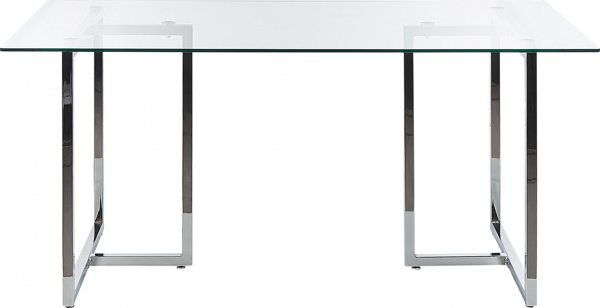 Τραπεζαρία Beliani Glass 160 x 90 cm ασημί ENVIA 11356104 4251682277747