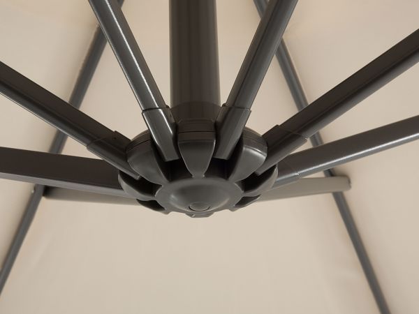 Ομπρέλα Beliani Garden Ravenna ανοιχτό μπεζ 300 cm 8397526 4260580936243