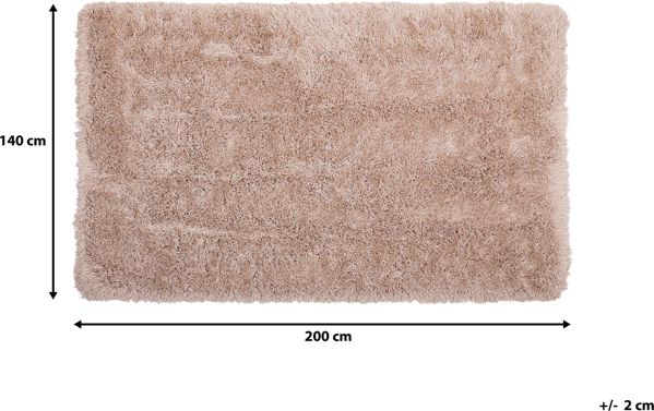 Χαλί Beliani Shaggy 140 x 200 cm μπεζ CIDE 8034549 4251682220934