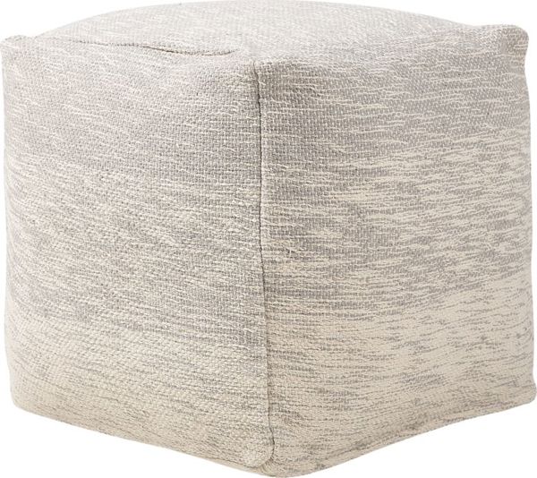 Beliani Pouf 40 x 40 x 40 cm ανοιχτό γκρι HIRRI 8083428 4260602379218