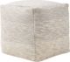 Beliani Pouf 40 x 40 x 40 cm ανοιχτό γκρι HIRRI 8083428 4260602379218