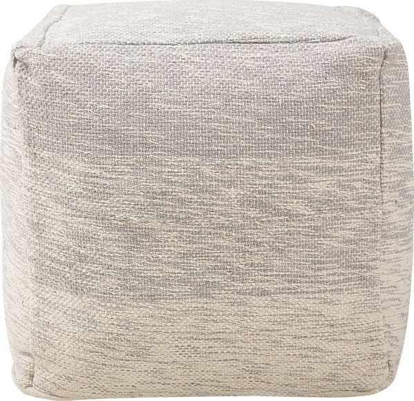 Beliani Pouf 40 x 40 x 40 cm ανοιχτό γκρι HIRRI 8083428 4260602379218