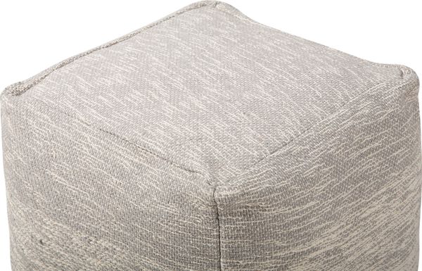 Beliani Pouf 40 x 40 x 40 cm ανοιχτό γκρι HIRRI 8083428 4260602379218
