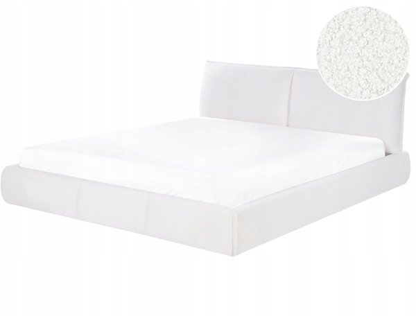Κρεβάτι Boucle VINAY 180 x 200 cm Λευκό Lumarko!