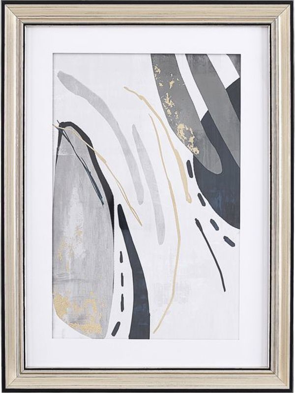 Beliani Εικόνα σε κορνίζα 30 x 40 cm γκρι HIDMO 8034590 4251682251372