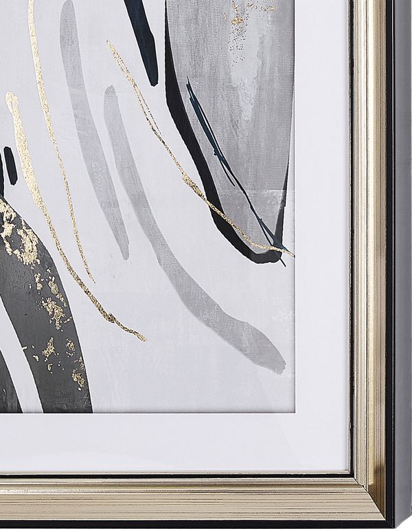 Beliani Εικόνα σε κορνίζα 30 x 40 cm γκρι HIDMO 8034590 4251682251372