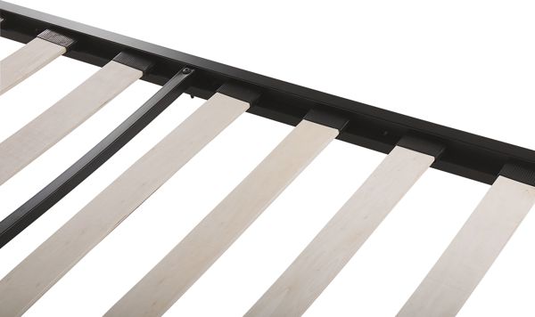 Beliani Μεταλλικό κρεβάτι 140 x 200 cm μαύρο LYNX 8406143 4251682259286