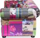 Beliani 3θέσιος καναπές patchwork, μωβ CHESTERFIELD 8083360 4260580920976