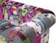 Beliani 3θέσιος καναπές patchwork, μωβ CHESTERFIELD 8083360 4260580920976