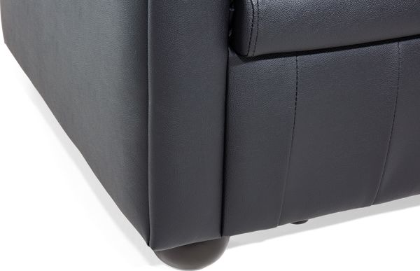 Πολυθρόνα Beliani Chesterfield από Γνήσιο Δέρμα, Μαύρη, Κλασικό Σχέδιο
