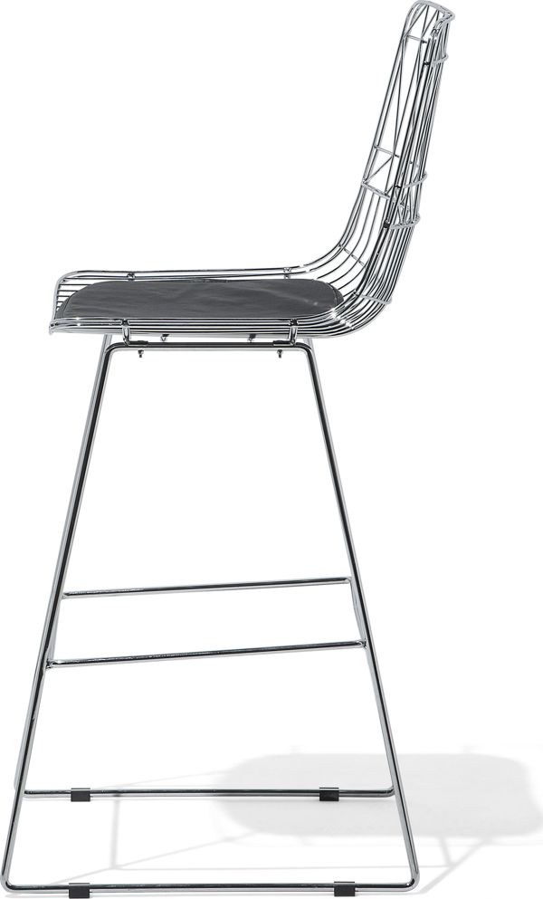 Beliani Σετ 2 ασημί μεταλλικές καρέκλες μπαρ PRESTON 7984129 4260602372271