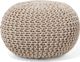Beliani Pouf 40 x 25 cm μπεζ CONRAD 8264056 4260586358766