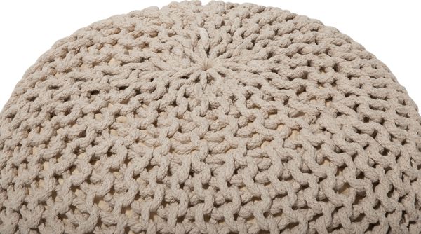 Beliani Pouf 40 x 25 cm μπεζ CONRAD 8264056 4260586358766