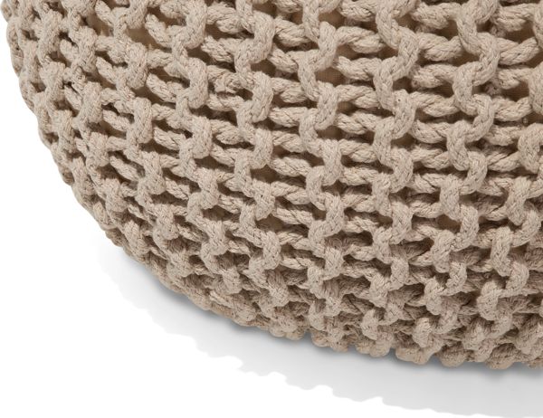 Beliani Pouf 40 x 25 cm μπεζ CONRAD 8264056 4260586358766