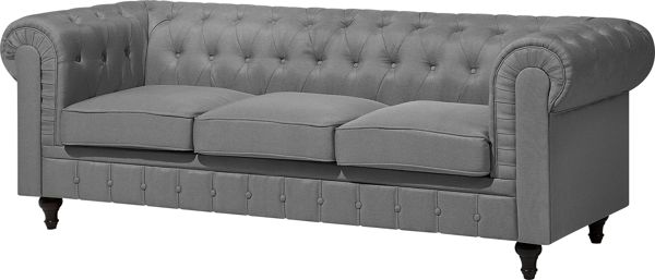 Beliani 4θέσιο σετ σαλονιού μεγάλο ανοιχτό γκρι CHESTERFIELD 8034755 4251682203333