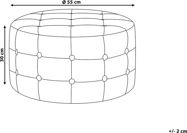 Πουφ Beliani Velor 55 cm γκρι ΤΑΜΠΑ 8034492 4260580920891