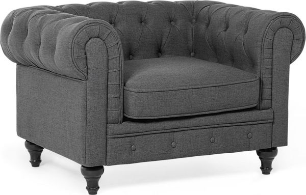 Πολυθρόνα Beliani Grey CHESTERFIELD 7984237 4260580922192