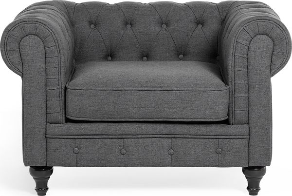 Πολυθρόνα Beliani Grey CHESTERFIELD 7984237 4260580922192