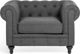 Πολυθρόνα Beliani Grey CHESTERFIELD 7984237 4260580922192