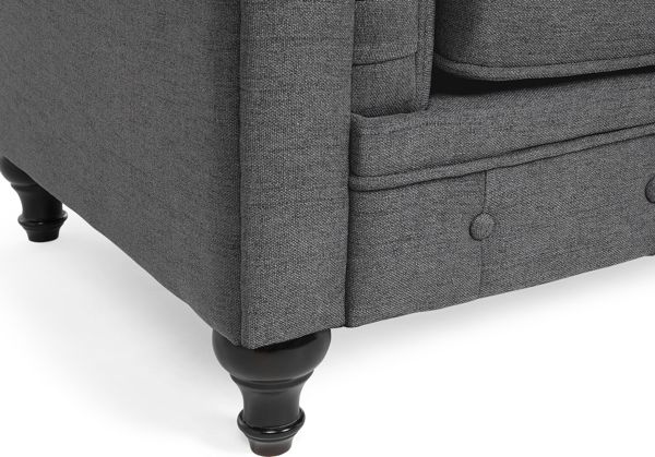 Πολυθρόνα Beliani Grey CHESTERFIELD 7984237 4260580922192