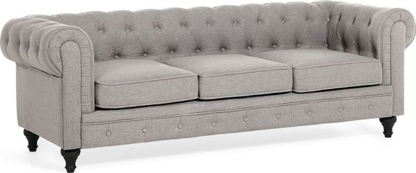 Σαλόνι Beliani 4θέσιο σετ ανοιχτό γκρι CHESTERFIELD 8083475 4251682260848