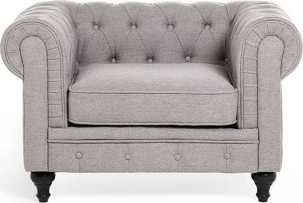 Σαλόνι Beliani 4θέσιο σετ ανοιχτό γκρι CHESTERFIELD 8083475 4251682260848