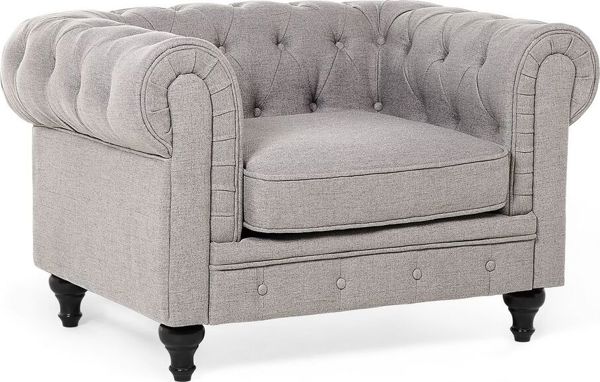 Σαλόνι Beliani 4θέσιο σετ ανοιχτό γκρι CHESTERFIELD 8083475 4251682260848