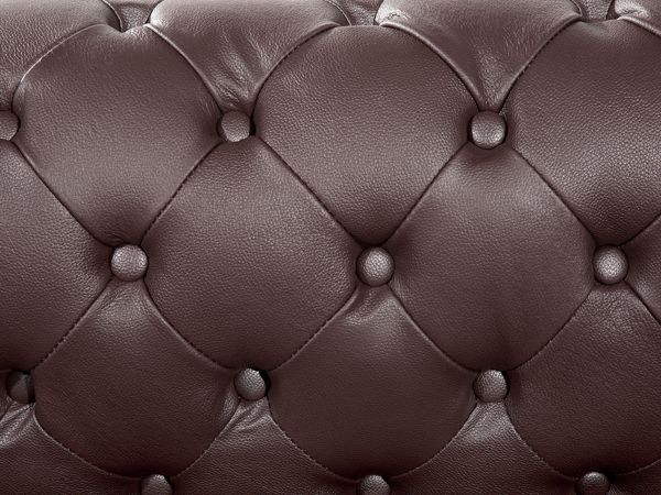 Beliani Πολυθρόνα Chesterfield Δερμάτινη Καφέ 8083463
