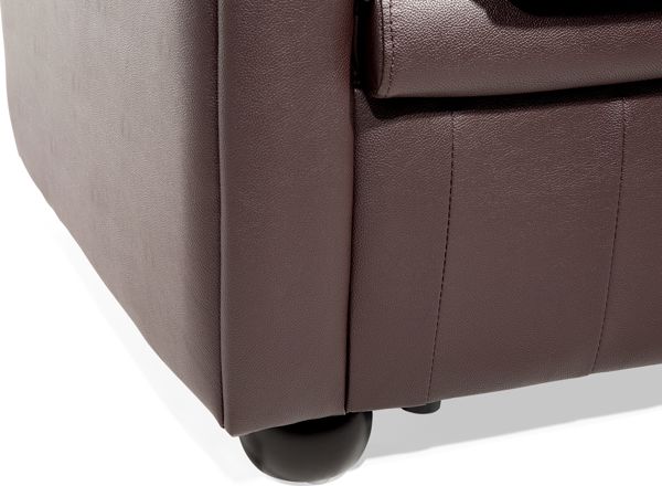 Beliani Πολυθρόνα Chesterfield Δερμάτινη Καφέ 8083463
