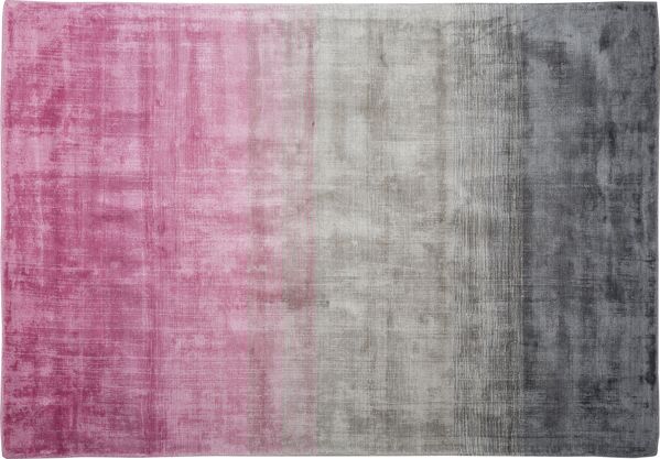 Χαλί Beliani Ercis Βισκόζης 140x200 cm, Ροζ και Γκρι με Εφέ Ombre