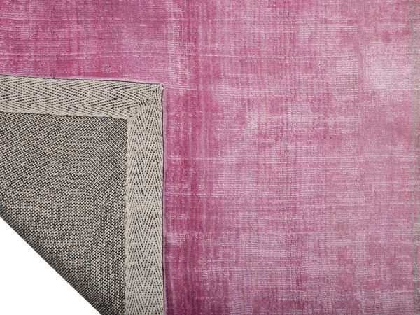 Χαλί Beliani Ercis Βισκόζης 140x200 cm, Ροζ και Γκρι με Εφέ Ombre