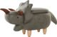 Beliani Pufa zwierzak ze schowkiem zielona TRICERATOPS