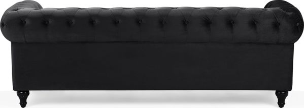 Σετ σαλονιού Beliani Velor για 4 άτομα, μαύρο CHESTERFIELD 8034742 4260624112169
