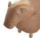 Πουφ Ζώου Beliani, μπεζ οικολογικό δέρμα HORSE 8033418 4251682250368
