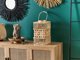 Beliani Φανάρι Bamboo LUMBIS Χειροποίητο Boho Διακοσμητικό, Φυσικό Χρώμα, 35 cm