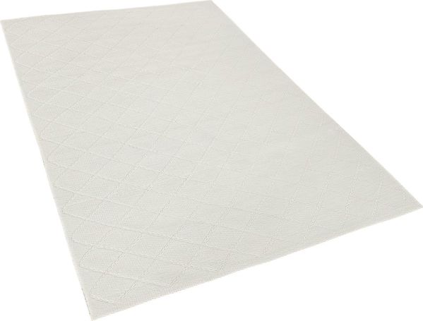 Μάλλινο Χαλί Beliani ΕΛΛΕΚ 140x200 cm, Εκρού, Μοντέρνο Σκανδιναβικό Στυλ