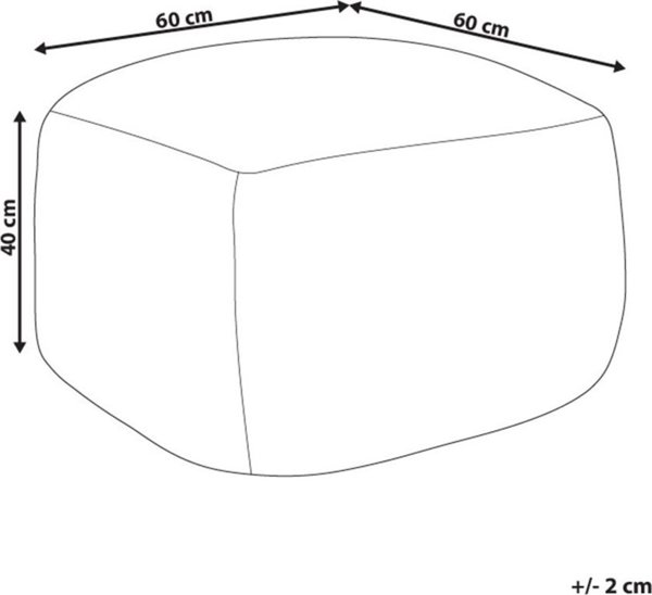 Πουφ Μάλλινο Beliani 60 x 60 x 40 cm μπεζ CHOIM Lumarko! 13569712 4255664861436