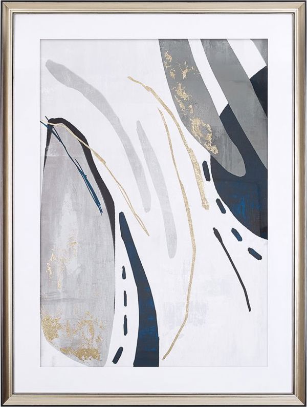 Beliani Εικόνα σε κορνίζα 60 x 80 cm γκρι HIDMO 8034591 4251682251389