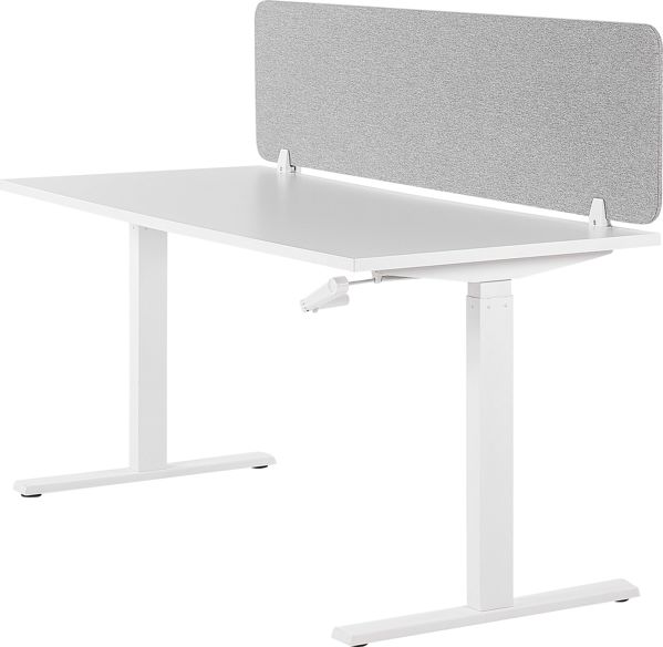 Θήκη γραφείου Beliani 180 x 40 cm ανοιχτό γκρι WALLY 8350981 4251682263030