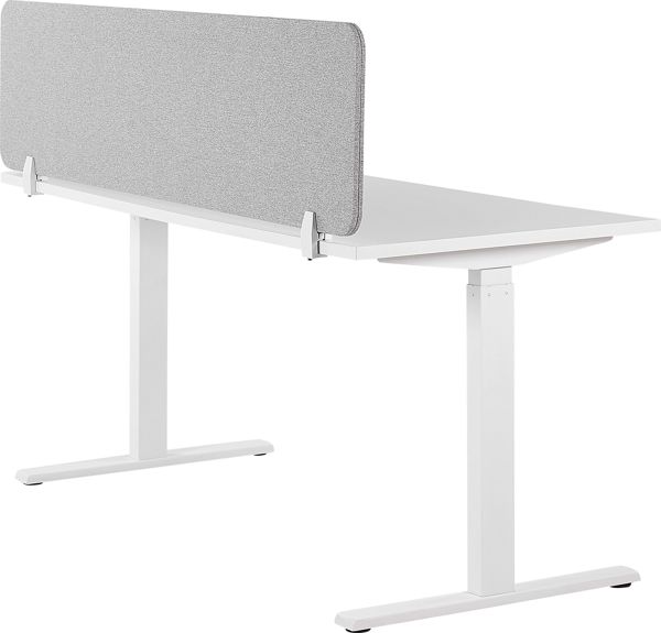Θήκη γραφείου Beliani 180 x 40 cm ανοιχτό γκρι WALLY 8350981 4251682263030