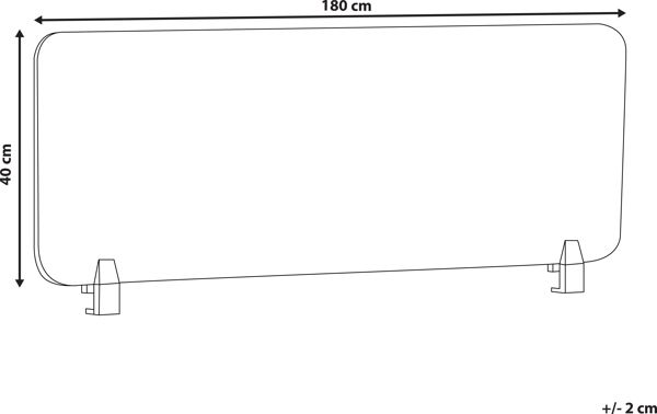 Θήκη γραφείου Beliani 180 x 40 cm ανοιχτό γκρι WALLY 8350981 4251682263030