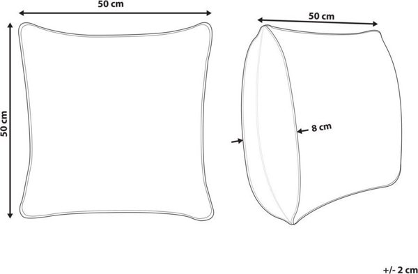 Beliani 2 λευκά διακοσμητικά μαξιλάρια 50 x 50 cm λευκά MINDALA Lumarko! 13565352 4255664860927