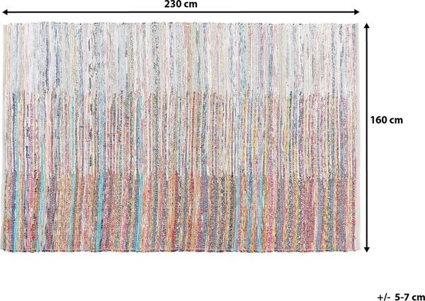 Χαλί Beliani Βαμβακερό 160 x 230 cm πολύχρωμο MERSIN 8436442 4260580937974