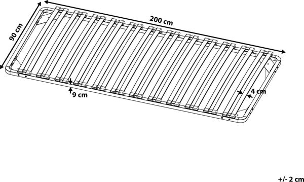 Σκελετός στρώματος Beliani 90 x 200 cm BASIC 8034392 4260624113395
