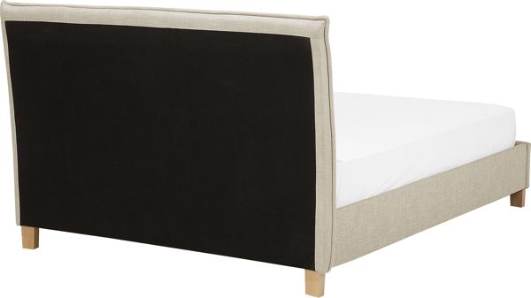 Beliani Επενδυμένο κρεβάτι 140 x 200 cm μπεζ SENNEZ 8135380 4260602374879