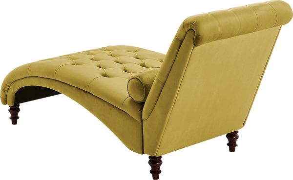 Beliani Mustard βελούδινη σεζλόνγκ MURET 8083520 4251682222778