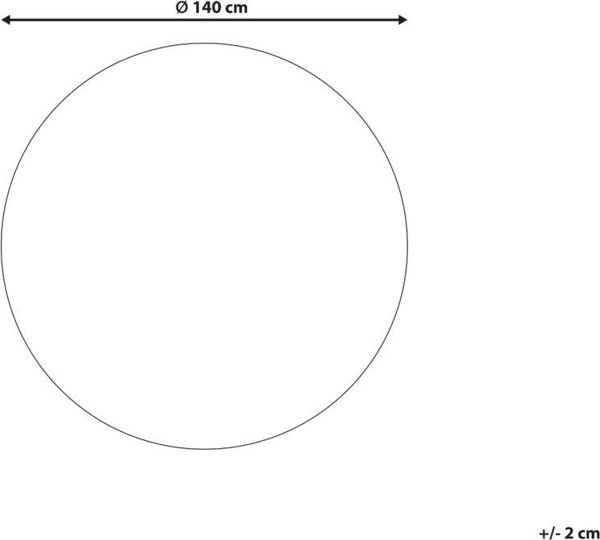 Beliani Στρογγυλό βαμβακερό χαλί ø 140 cm μπεζ DURG Lumarko! 13532080 4255664845535