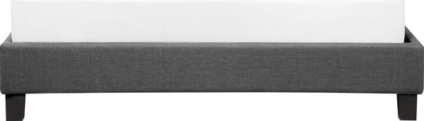Beliani Επενδυμένο κρεβάτι χωρίς κεφαλάρι 140 x 200 cm γκρι ROANNE 8083204 4260624110127