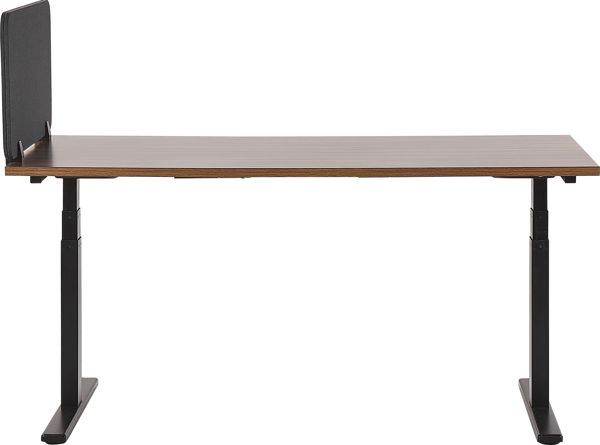 Θήκη γραφείου Beliani 160 x 40 cm σκούρο γκρι WALLY 8350987 4251682263016