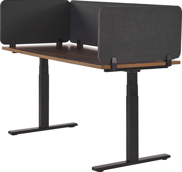 Θήκη γραφείου Beliani 160 x 40 cm σκούρο γκρι WALLY 8350987 4251682263016